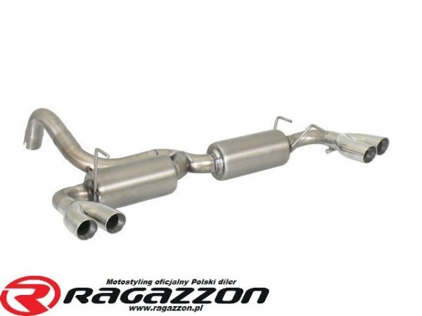 Tłumik końcowy podwójny Abarth 500 / 595 / 695 1.4 T-JET RAGAZZON stal 4x60mm sportowy wydech