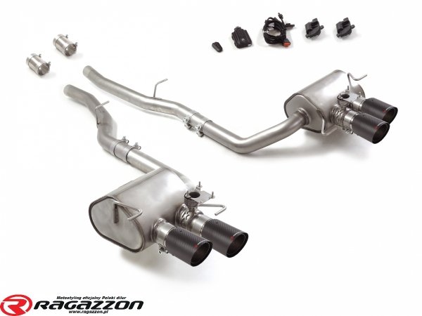 Tłumik końcowy z zaworem Maserati GranTurismo Mk2 Modena 3.0 V6 RAGAZZON CARBON sportowy wydech