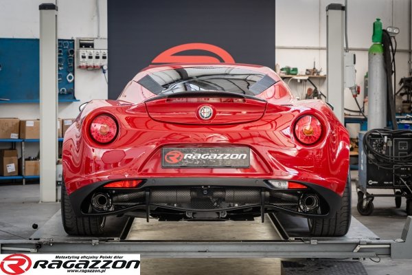 Tłumik końcowy z zaworem RAGAZZON CARBON sportowy wydech Alfa Romeo 4C 1750 TBi 2013 - 2020