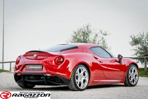 Tłumik końcowy z zaworem RAGAZZON BLACK sportowy wydech Alfa Romeo 4C 1750 TBi 2013 - 2020