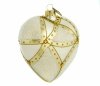 Christmas bauble heart 9cm - Golden frost