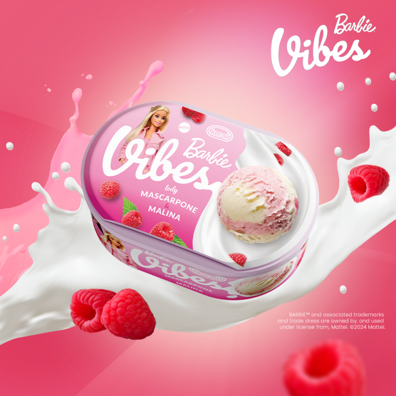 [KORAL] Vibes BARBIE mascarpone z maliną 1000 ml/6