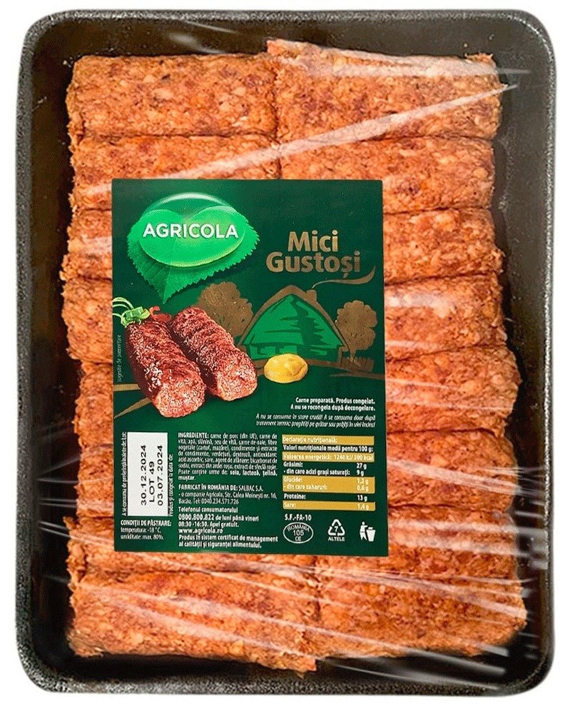 [AGRICOLA] Mici Gustosi Porc 800g/10