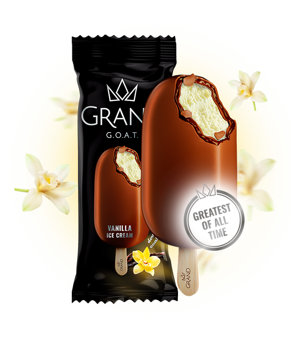 [KORAL] Grand G.O.A.T Vanilia w czekoladzie z sosem orzechowo-czekoladowym 100 ml/20