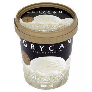 9210 Lody GRYCAN smietankowe PREMIUM 500 ml 1x6