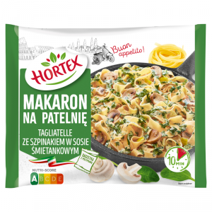 1162 Hortex MNP Makaron na patelnie Tagliatelle z sosem szpinakowym 450 g 1x8 NOWOŚĆ !!!!!!