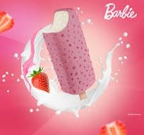 9194 Lody KORAL Barbie śmietankowe w polewie poziomkowej z ciasteczkami 48x 65ml NOWOSC!