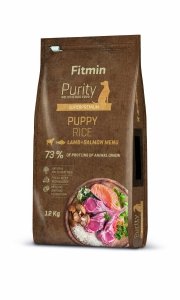 Fitmin Purity dog Rice Puppy Lamb & Salmon 12kg