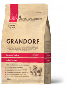 Grandorf Adult Cat Indoor - Lamb & Turkey 400g.