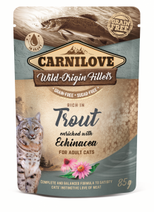 CARNILOVE CAT POUCH TROUT&ECHINACEA 85g