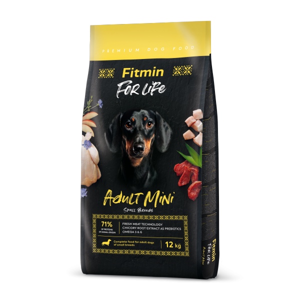 opakowanie suchej karmy Fitmin dog For Life Adult Mini 12 kg