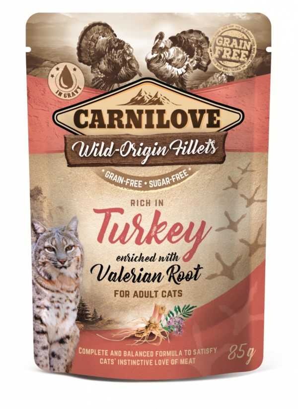 CARNILOVE CAT POUCH TURKEY&amp;VALERIAN  85g