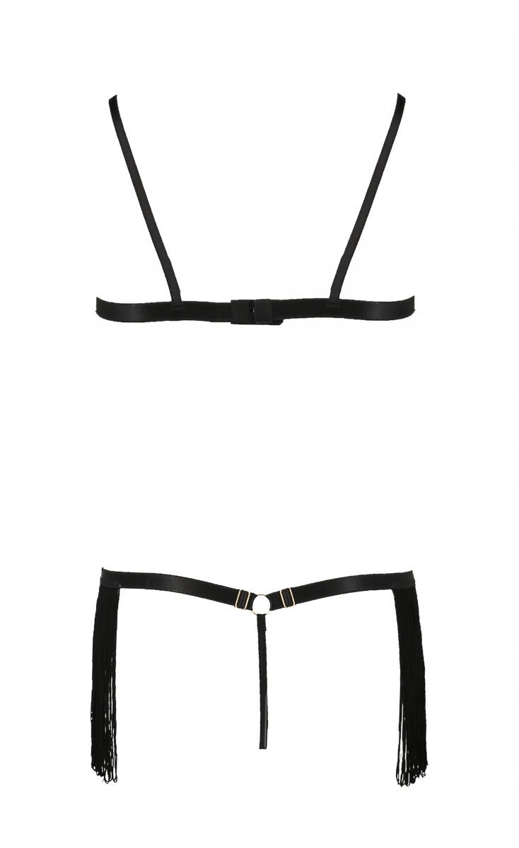 Комплекты Passion Lingerie Kassandra set with open bra, Чёрный, L/XL Pas_Kassandra set with open bra L/XL - Passion - Эротические комплекты: лиф и трусики - Купить