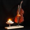 ZM CONCEPT świecznik dekoracyjny z instrumentem - KONTRABAS, produkcja ręczna