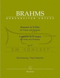 Brahms Johannes: Koncert D-dur; na skrzypce i orkiestrę, op. 77 (wyciąg fortepianowy)