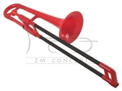 pBONE puzon altowy in Es z tworzywa ABS kolor czerwony z pokrowcem i ustnikiem