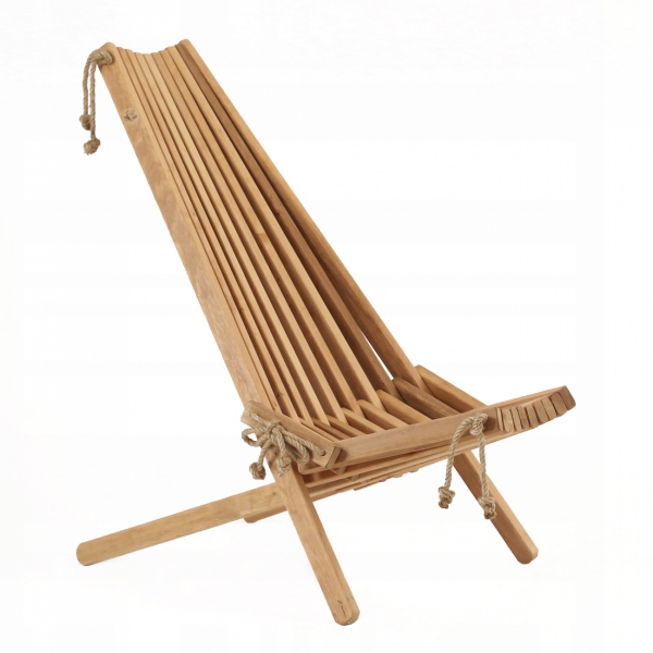 Leżak Fotel drewniany EcoFurn EcoChair Brzoza Brązowa