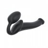 Podwójne dildo Strap-on-me Silicone bendable strap-on M Black