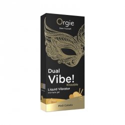 ORGIE DUAL VIBE! PINA COLADA KISSABLE LIQUID VIBRATOR - 15 ML