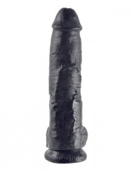 King Cock 10 Cock with Balls Black