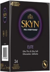 Ultracieńkie i delikatne prezerwatywy nielateksowe Unimil Skyn Elite 24 sztuki