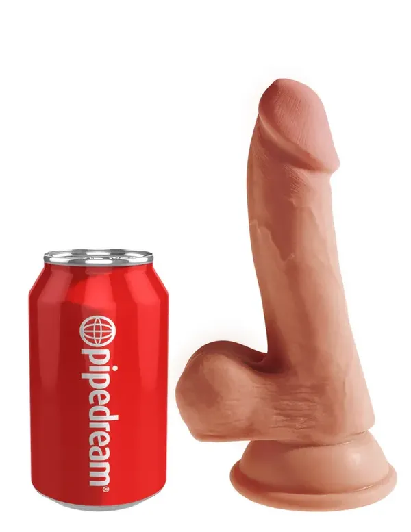 King Cock Dildo Plus 6.5&quot; Triple Density Cock with Balls Tan