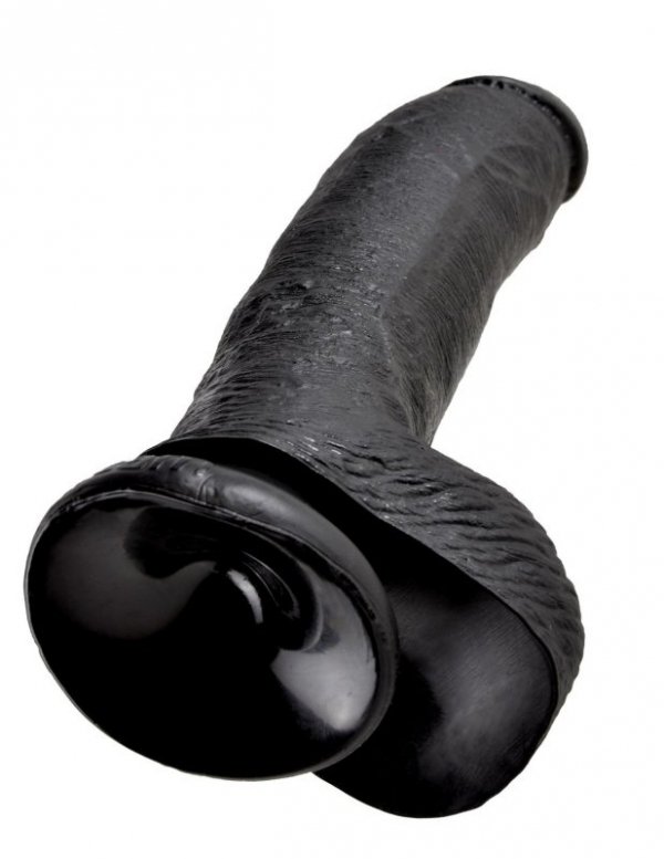 King Cock 9&quot; Cock with Balls Black