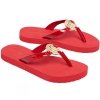 Tommy Hilfiger damskie buty japonki czerwone Feminine Patent Beach FW0FW04803 XLG