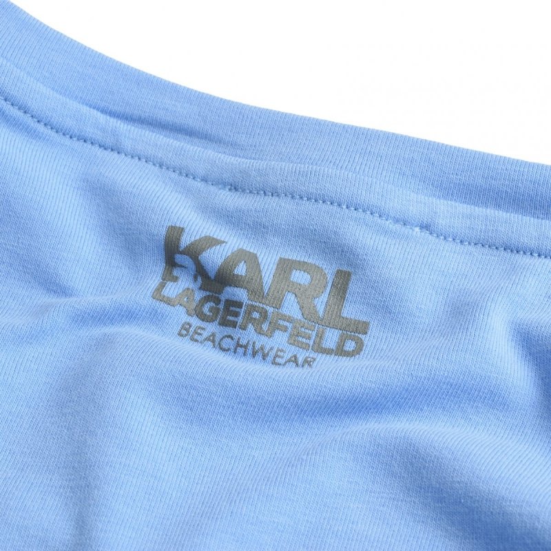 Karl Lagerfeld t-shirt koszulka męska niebieska KL20MTS01