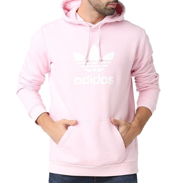 Adidas Originals Trefoil różowa męska bluza z kapturem DT7966 