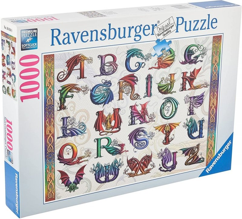 Puzzle 1000 Ravensburger 16814 Alfabet Smoków