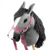 Skippi Kantar dla Hobby Horse - wodze, 2 wymienne futerka - różowy