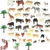 Figurki zwierząt zwierzęta zoo safari farma akcesoria skrzynka 59 el.