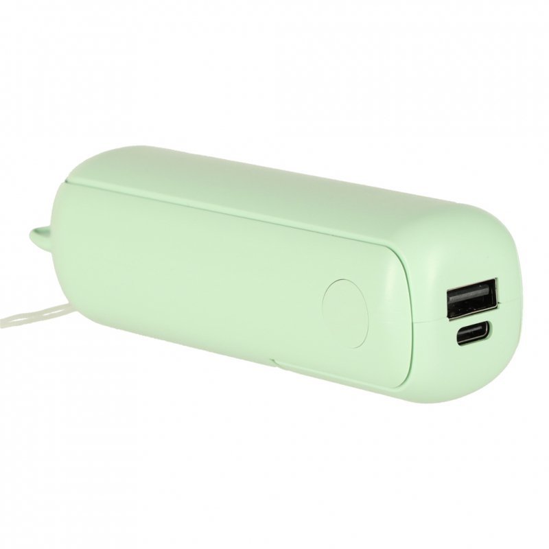 Wiatrak biurkowy wentylator mini ręczny składany wiatraczek przenośny USB zielony