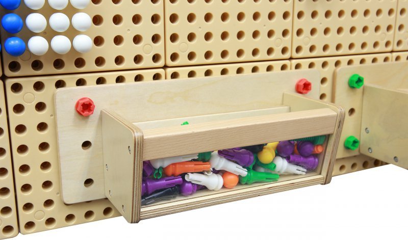 MASTERKIDZ Pojemnik Na Akcesoria Przezroczysta Ścianka - Tablica Naukowo-Edukacyjna STEM