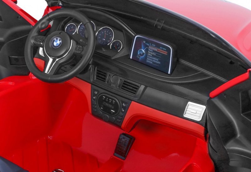 BMW X6M XXL dla 2 dzieci Czerwony SUV + Pilot + Ekoskóra