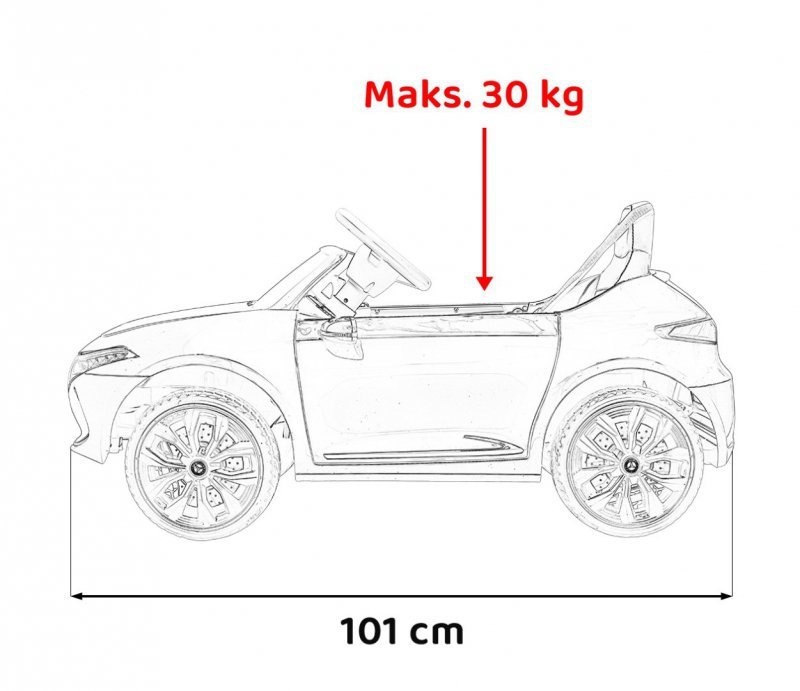 Mercedes Benz AMG EQA dla dzieci Czarny