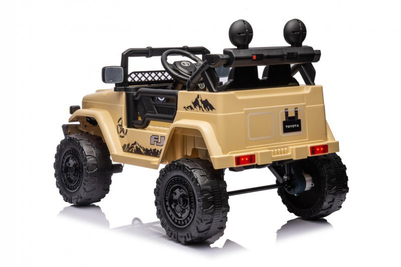 Toyota FJ Cruiser dla dzieci Beżowy + Pilot + Napęd 4x4 + Audio LED + EVA + Wolny Start