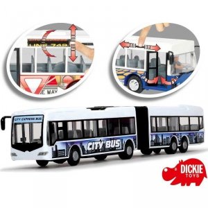 Przegubowy Autobus City Express 46cm Biały Dickie