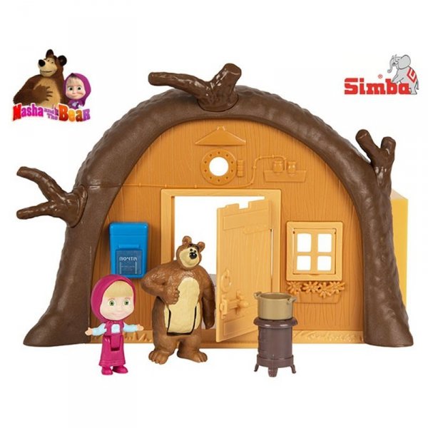 Simba Masza i Niedźwiedź Domek Niedźwiedzia Z Figurką Przenośny Rozkładany