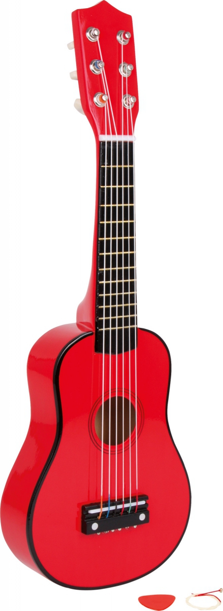 SMALL FOOT Czerwona gitara dla dzieci