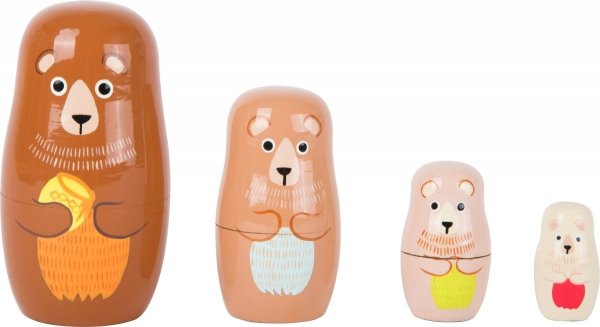 SMALL FOOT Matryoshka zabawka dla dzieci - Niedźwiedzie
