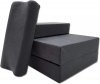 MATERAC TURYSTYCZNY SKŁADANY FOTEL 200x70x15cm - 2 w 1 SZARY