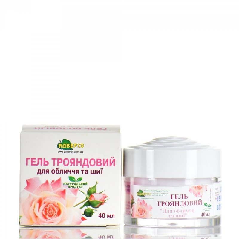 Żel do Twarzy i Szyi Różany,  Adverso, 40ml