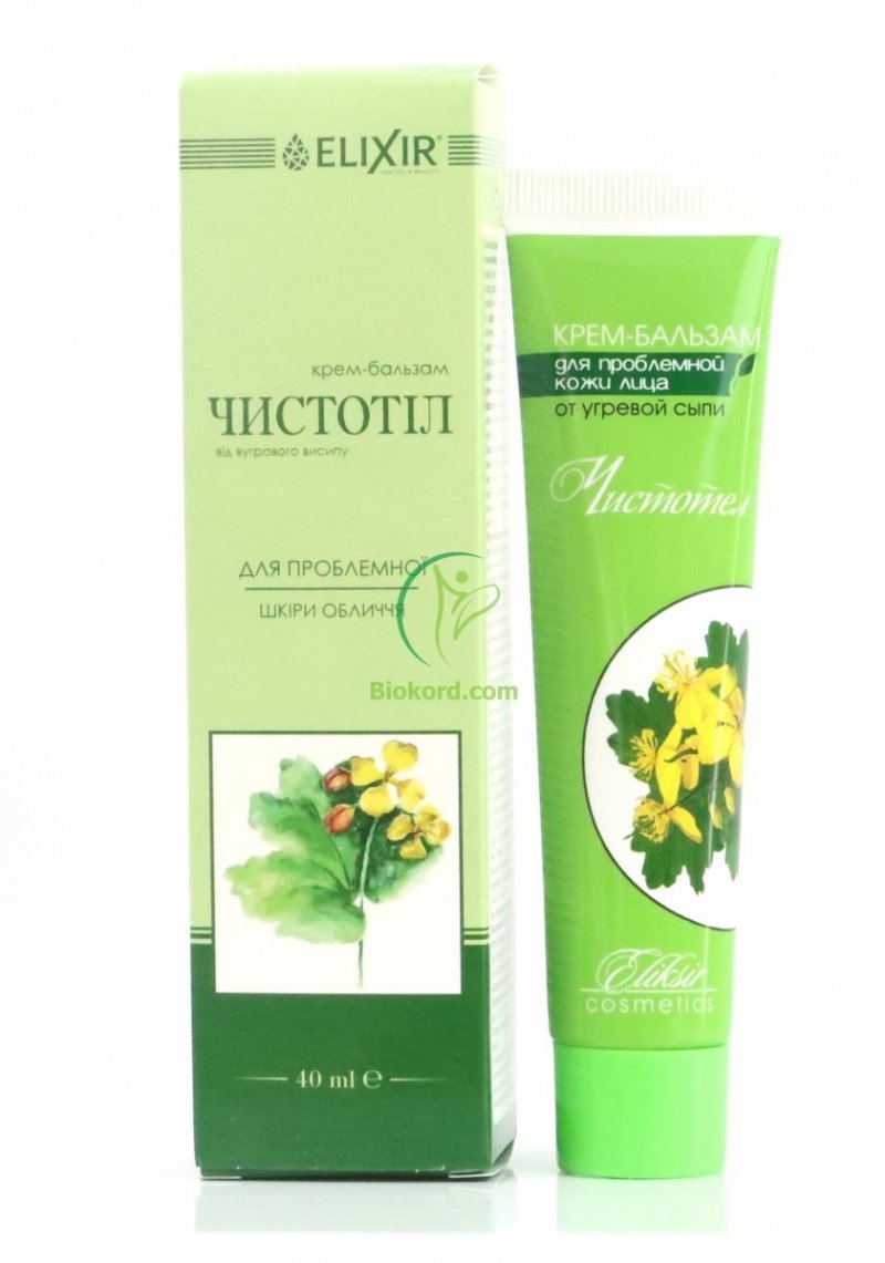 Krem z Glistnikiem do Cery Tłustej, Trądzikowej, 40 ml Eliksir