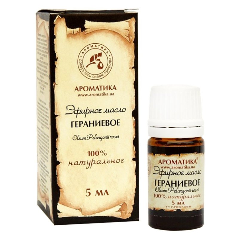 Olejek Geraniowy, 100% Naturalny, Aromatika, 5ml