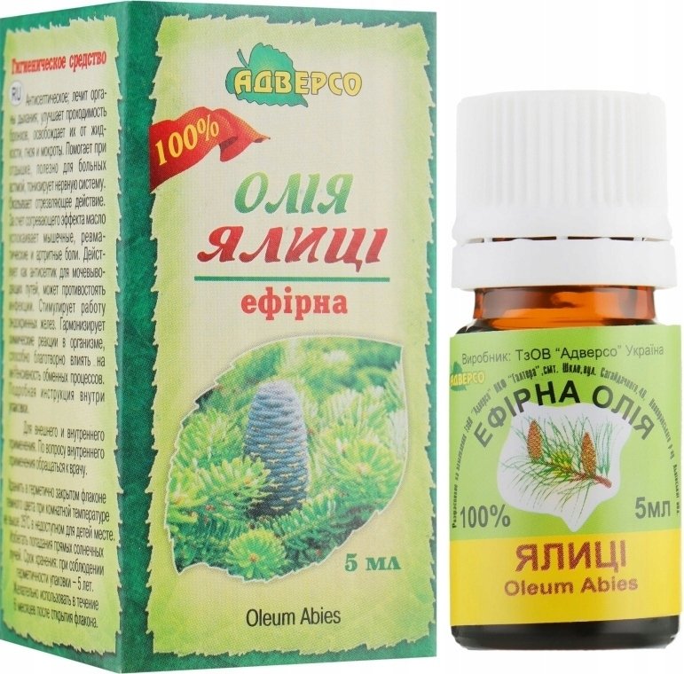 Olejek Pichtowy (Jodłowy), 100% Naturalny Adverso, 5ml