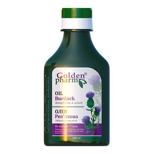 Olej z Korzenia Łopianu przeciw Wypadaniu Włosów, Golden Pharm, 100ml
