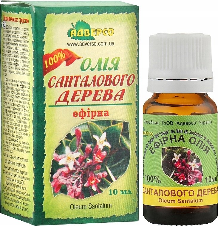 Olejek Sandałowy, 100% Naturalny, Adverso, 10ml