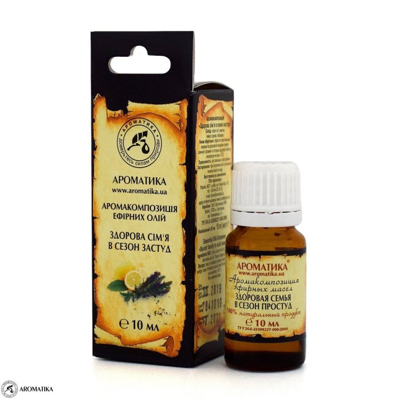 Kompozycja Olejków Eterycznych Zdrowa Rodzina w Sezonie Przeziębień, 100% Naturalna